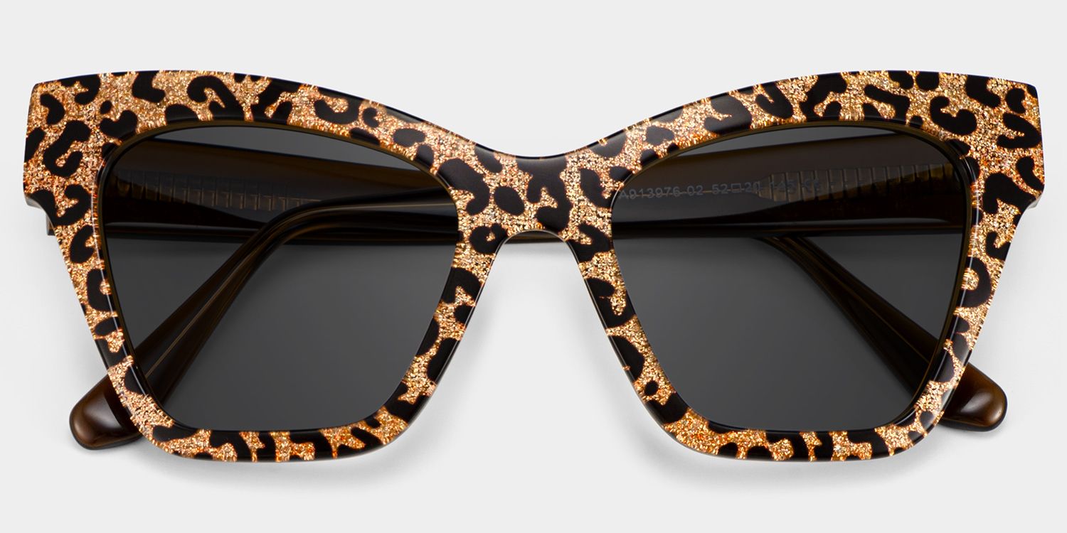 Designer Ansyah Cat Eye Leopard Print Frame Sunglasses3