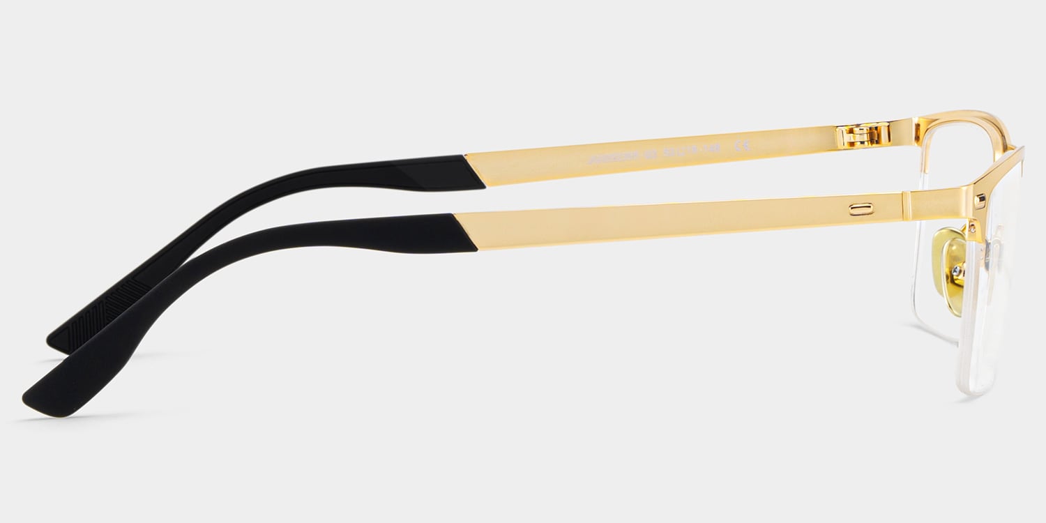 Brock Browline Gold Glasses6