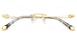 Seth Rectangle Gold Glasses4
