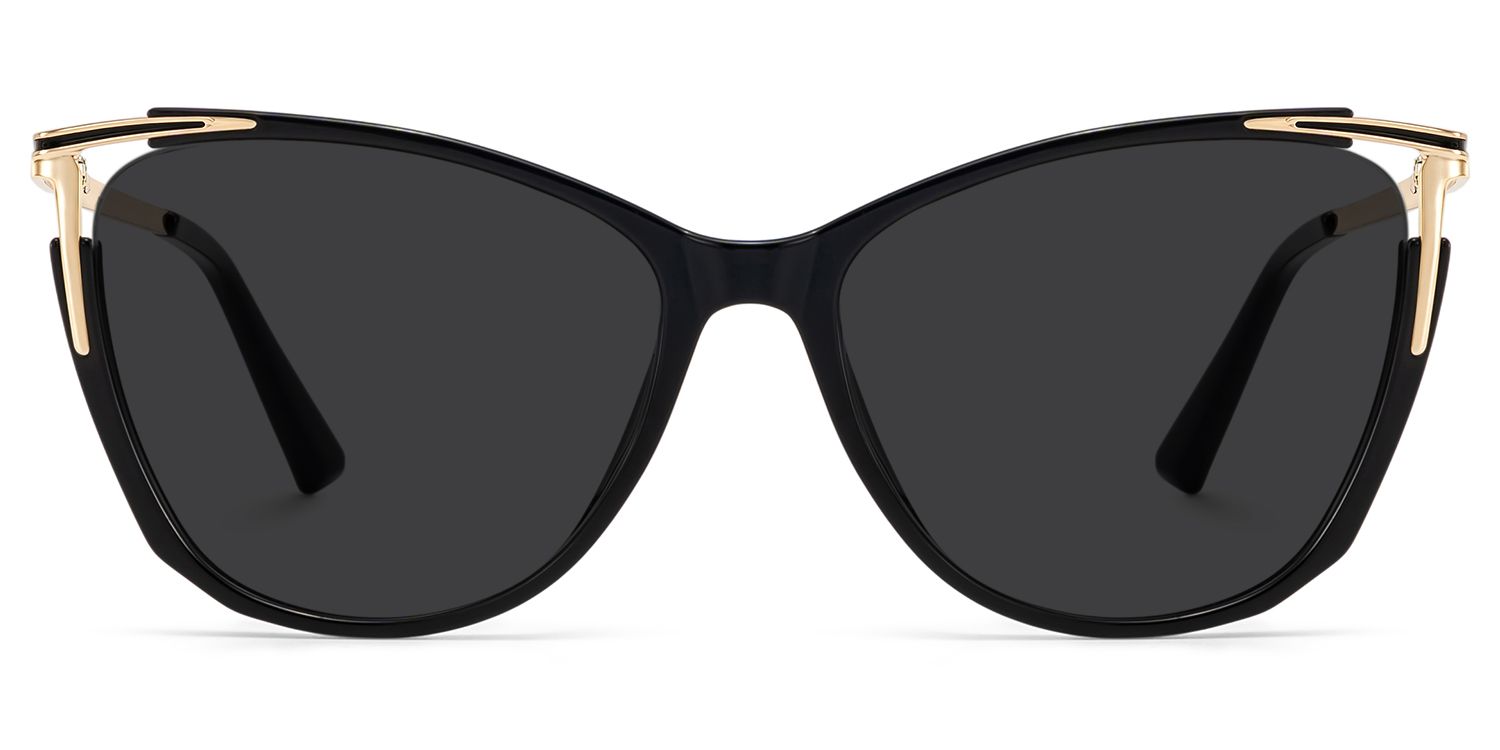 Zeelool Women's Cat eye Black Mixed Prescription Glasses