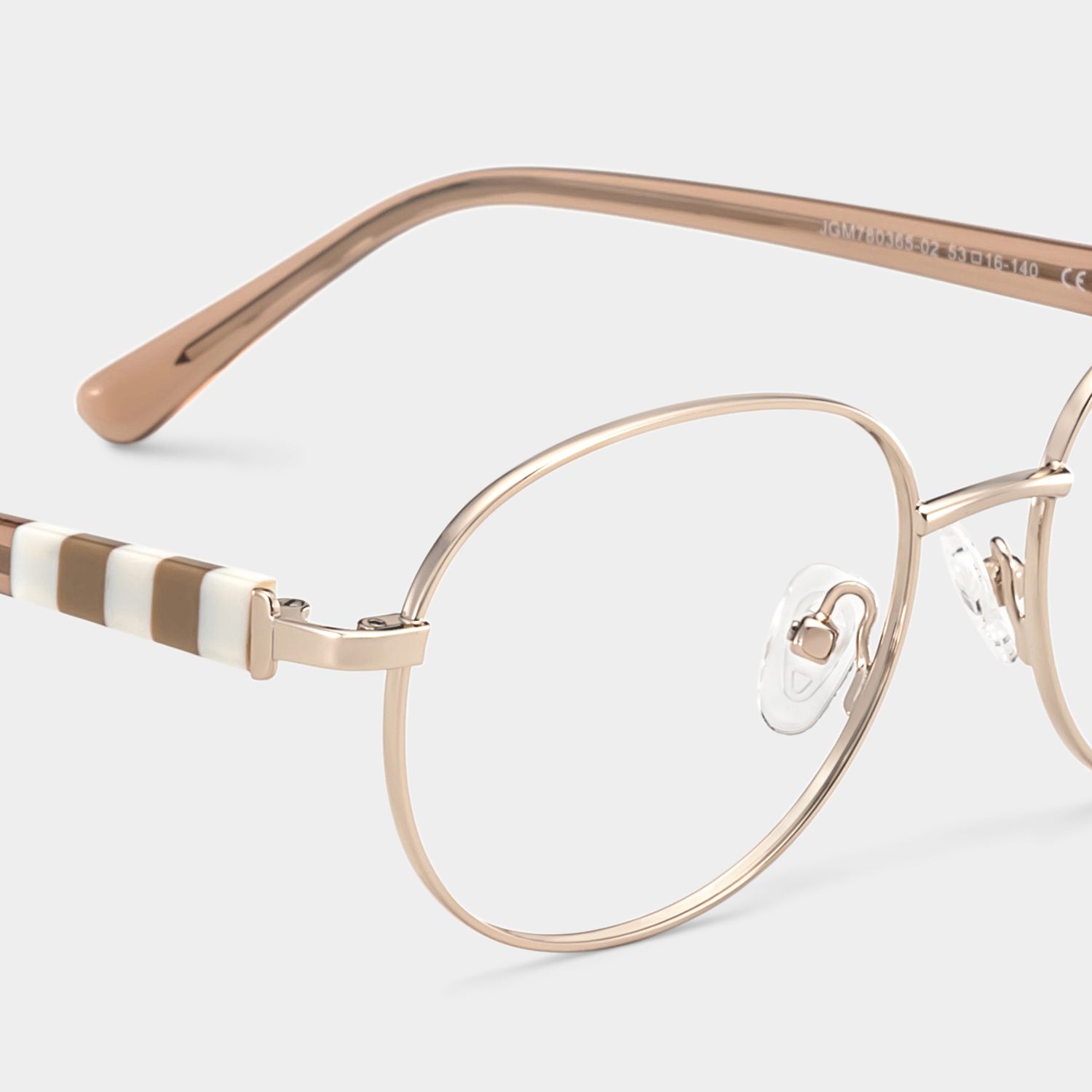 Willa Oval Light gold Frame Eyeglasses for Woman| ZEELOOL5