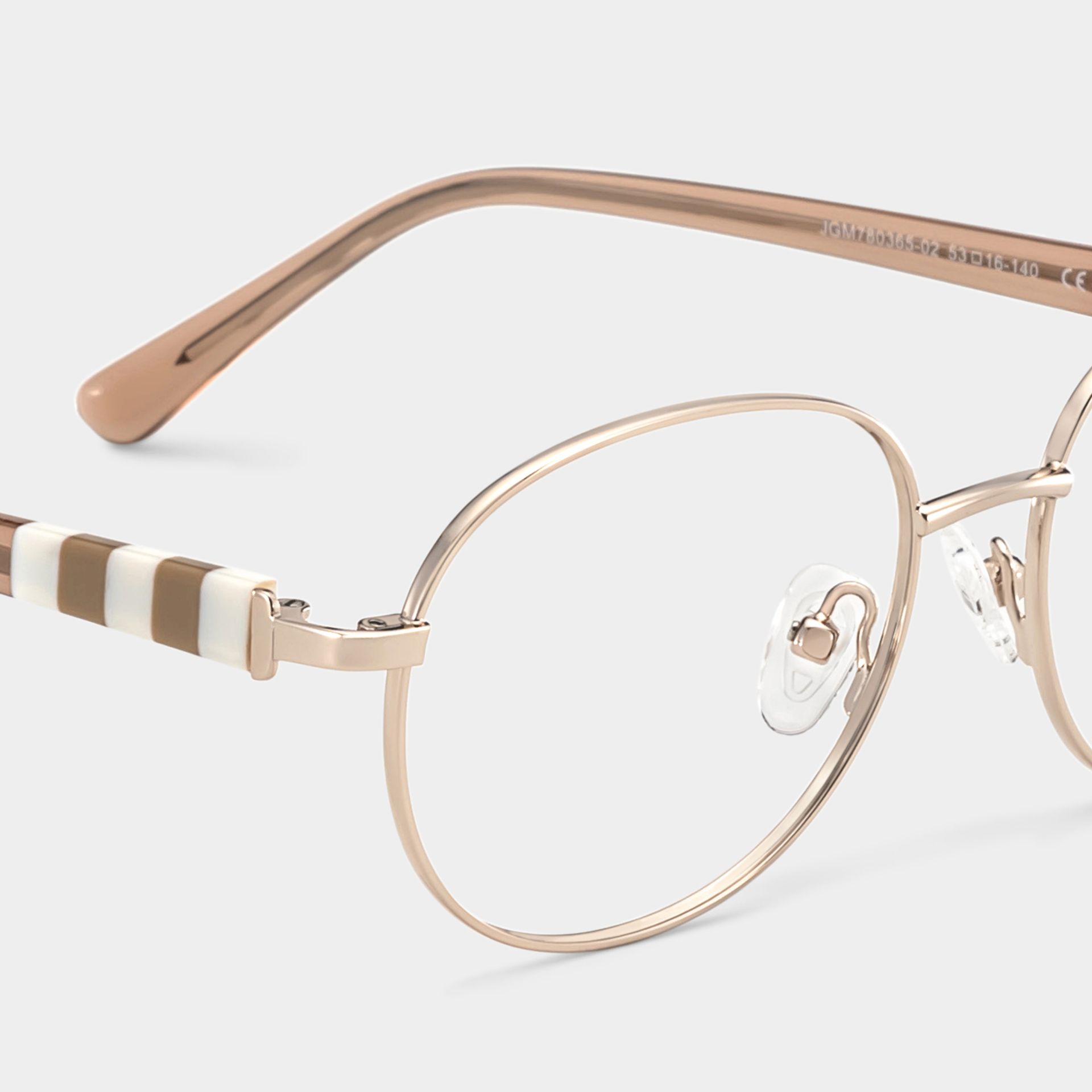 Willa Oval Light gold Frame Eyeglasses for Woman| ZEELOOL5