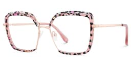 Cordaro Square Pink-Leopard Glasses2