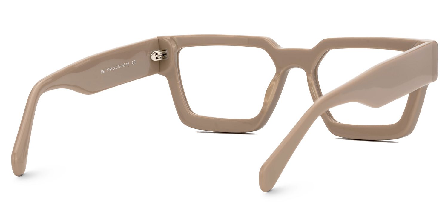Gabriela Acetate Rectangle Brown Frame Glasses | Zeelool3