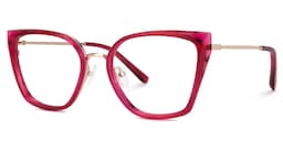 Martine Square Bright-Pink Glasses1
