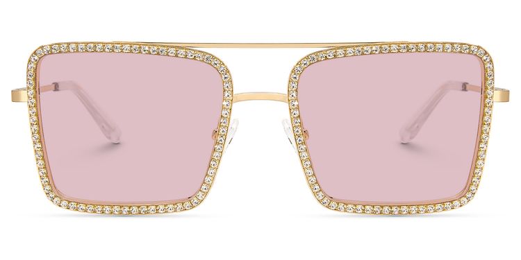 Diva Square Gold Sunglasses