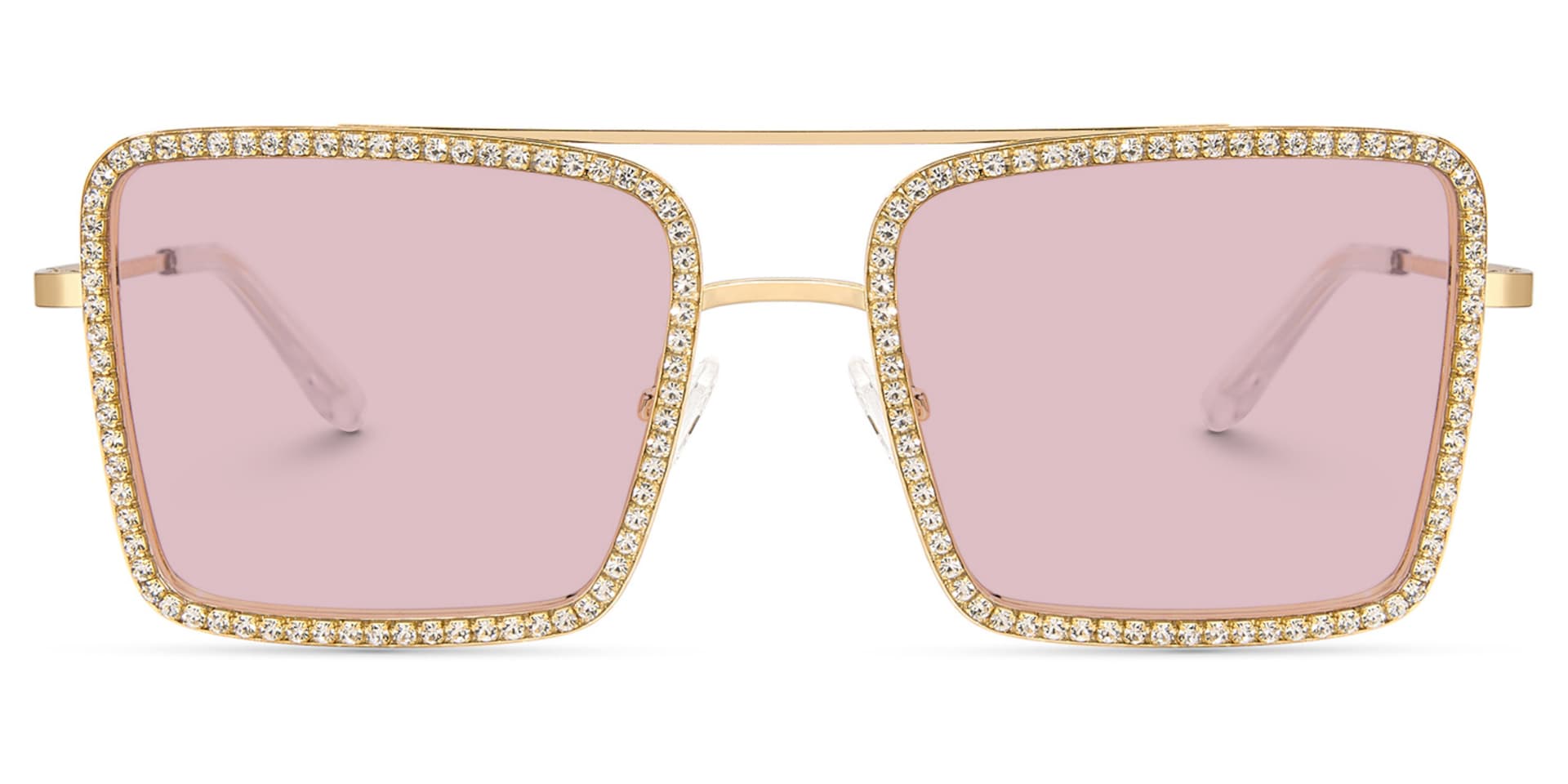 Diva Frame Sunglasses, Gold Glitter Sparkle Square Eyeglasses0