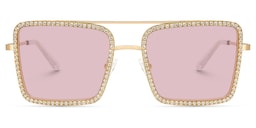 Diva Square Gold Sunglasses0