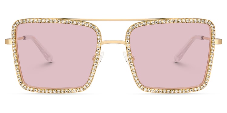 Diva Square Gold Sunglasses