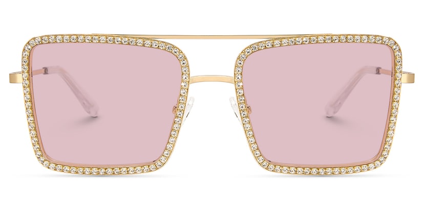 Diva Square Gold Sunglasses