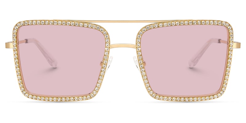 Diva Square Gold Sunglasses