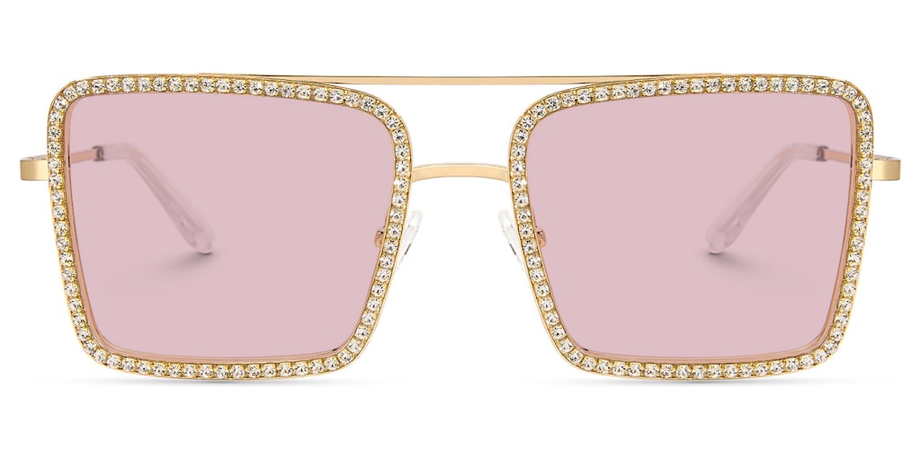 Diva Square Gold Sunglasses