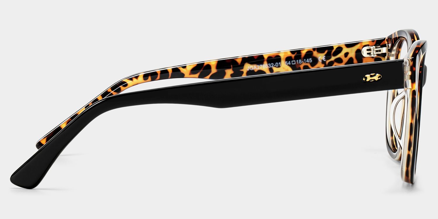 Ivy Black Square Glasses | ZEELOOL4
