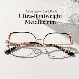 Shayla Square Black Red Glasses0