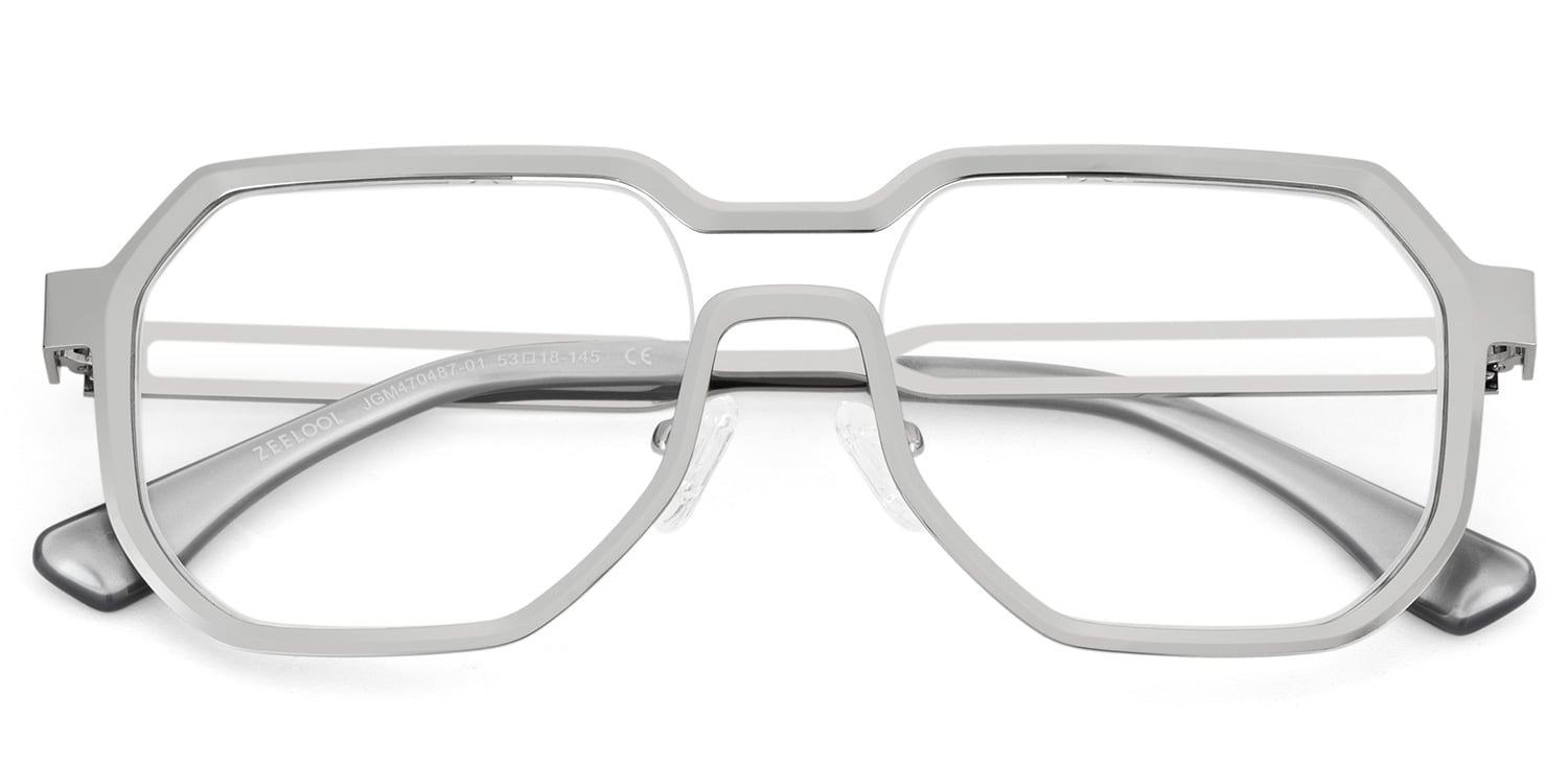 Hype Geometric Silver Glasses3