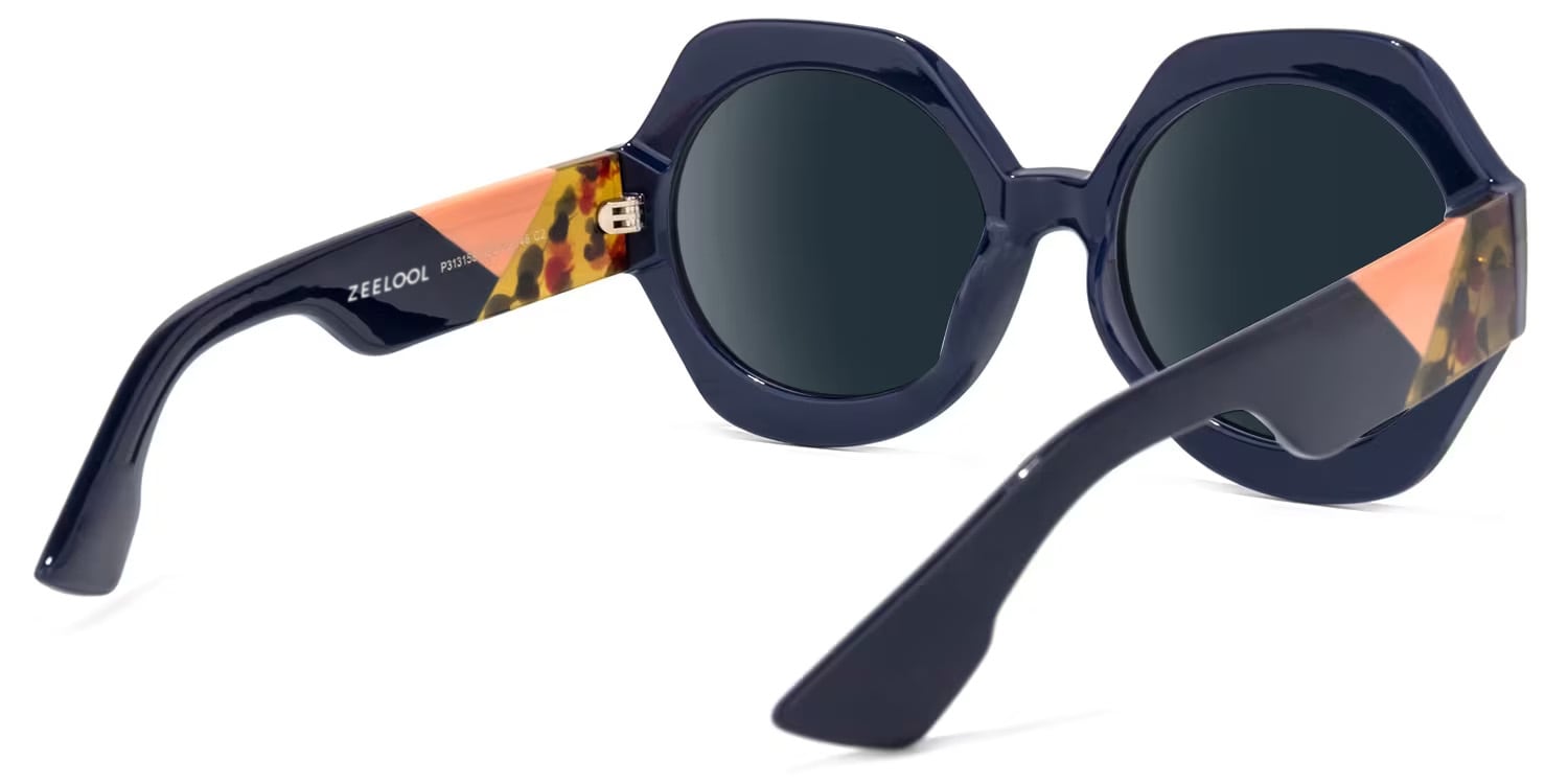 Geoffrey Geometric Dark-Blue Sunglasses3
