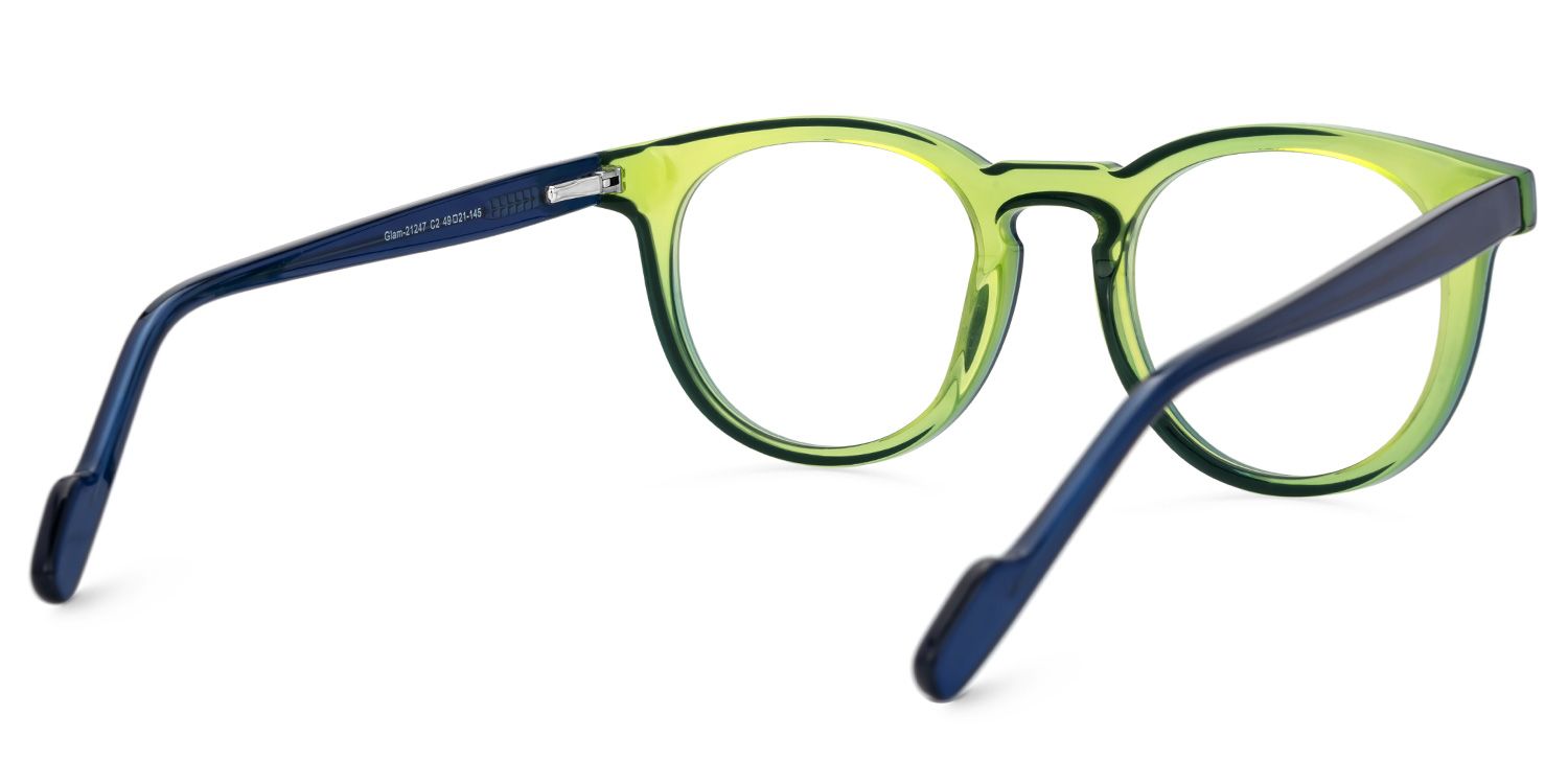 Suzette Eyeglasses in Round Green Frame | Zeelool3