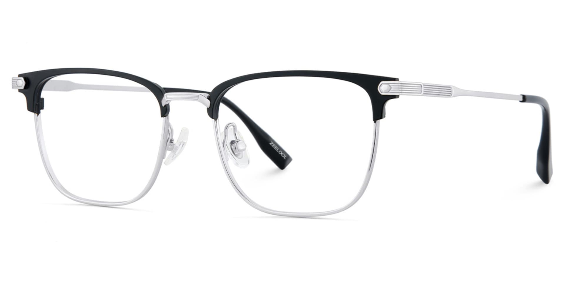 Men's Titanium Eyeglass Frames with Browline Shape3
