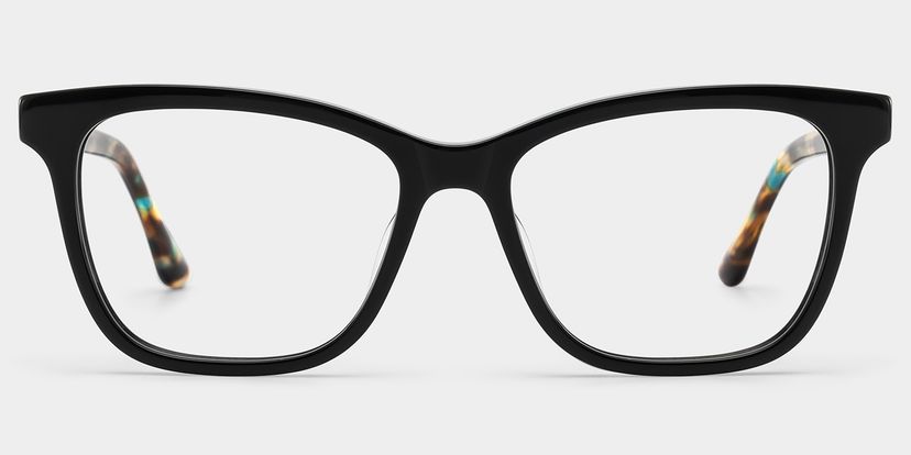Faith Black Rectangle Glasses