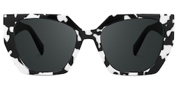 Sileidy Geometric Black-White Glasses0