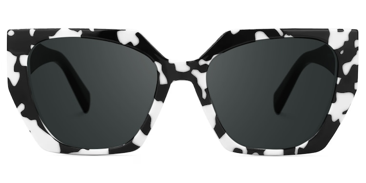 Sileidy Geometric Black-White Glasses