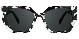 Sileidy Geometric Black-White Glasses0