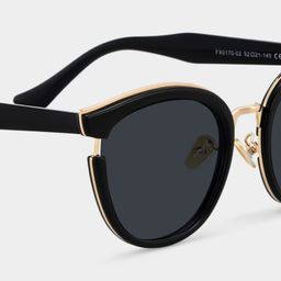 Laraine Cat Eye Black Sunglasses4