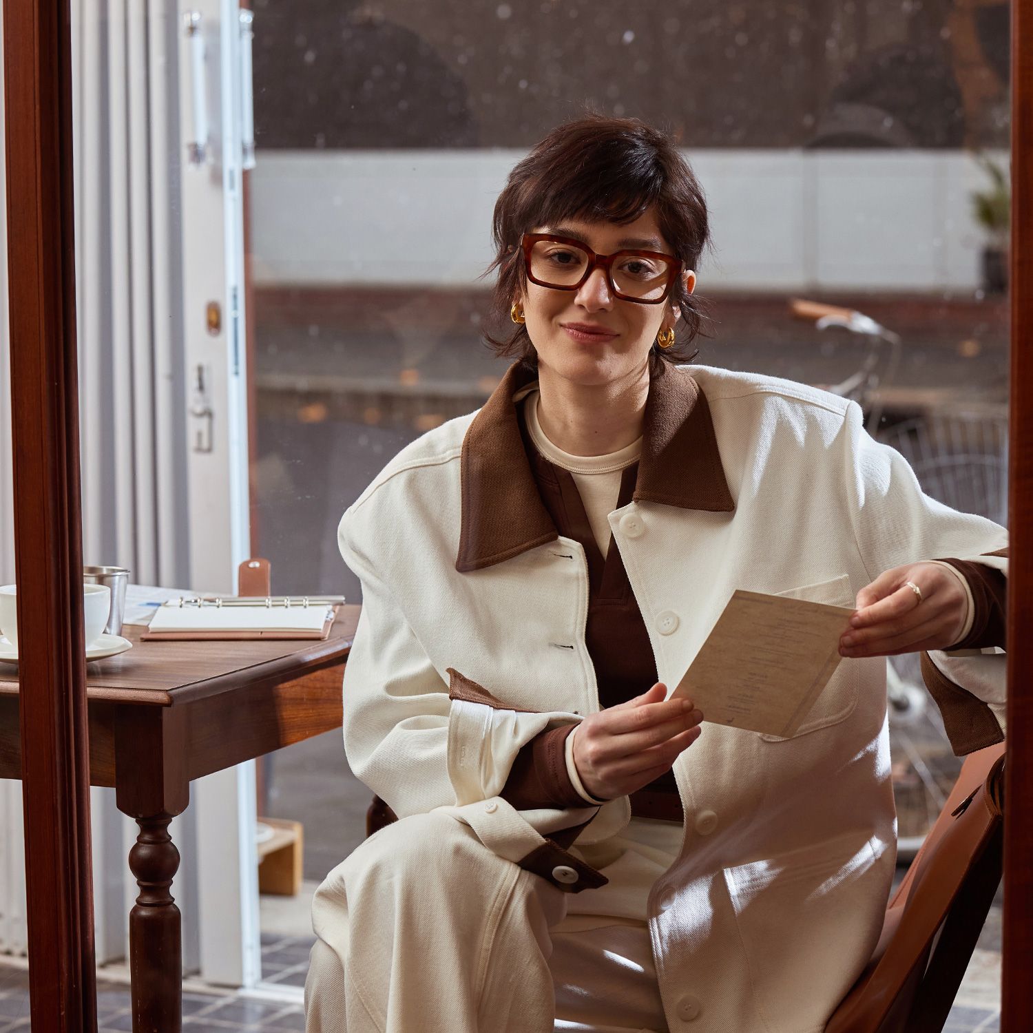 アクセサリー mariestelle Marley Tortoise Eyeglasses with Rectangle Frames | ZEELOOL