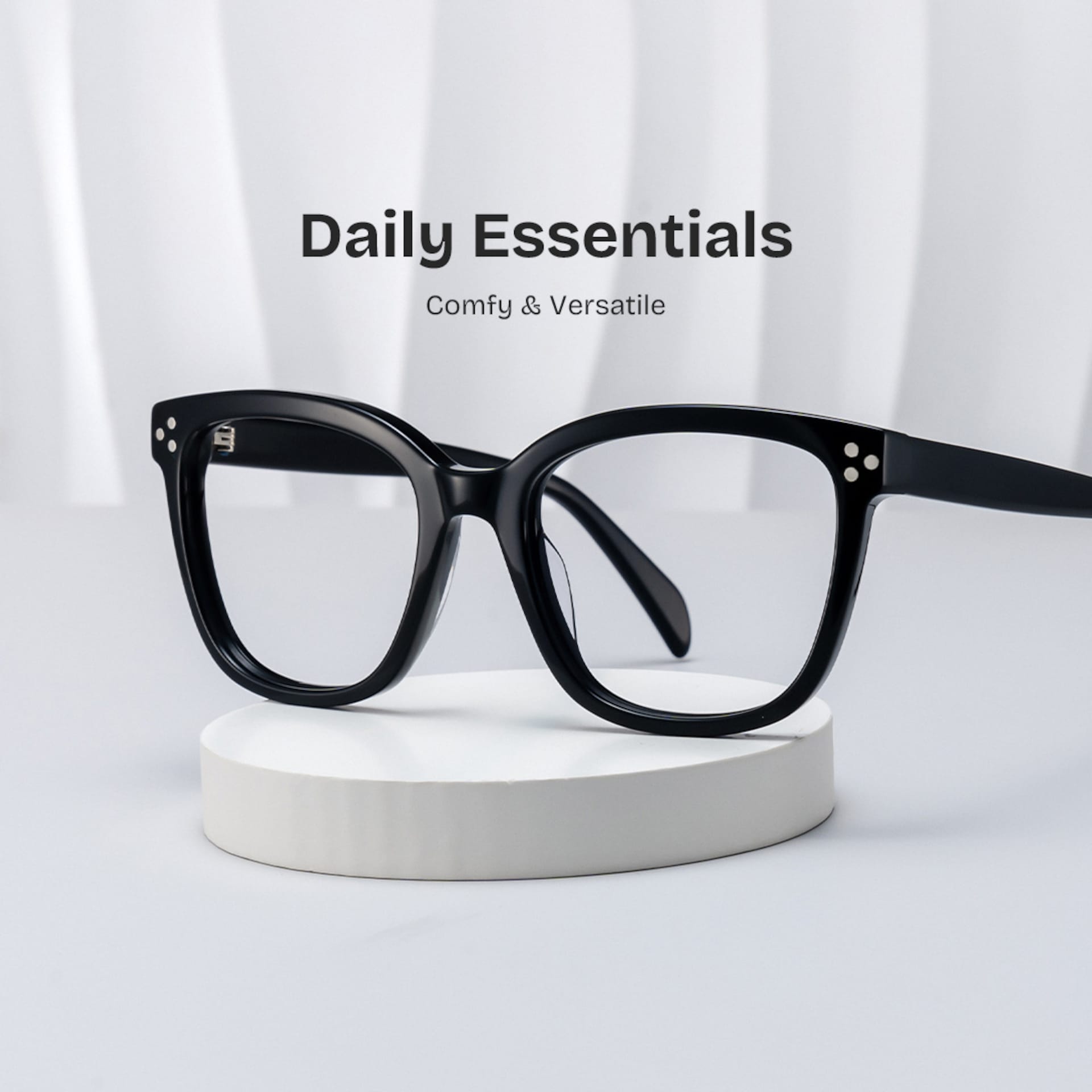Scarlett Black Frame Glasses with Square Frame Online | ZEELOOL0