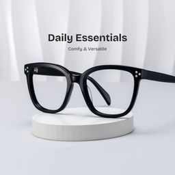 Scarlett Square Black Glasses0