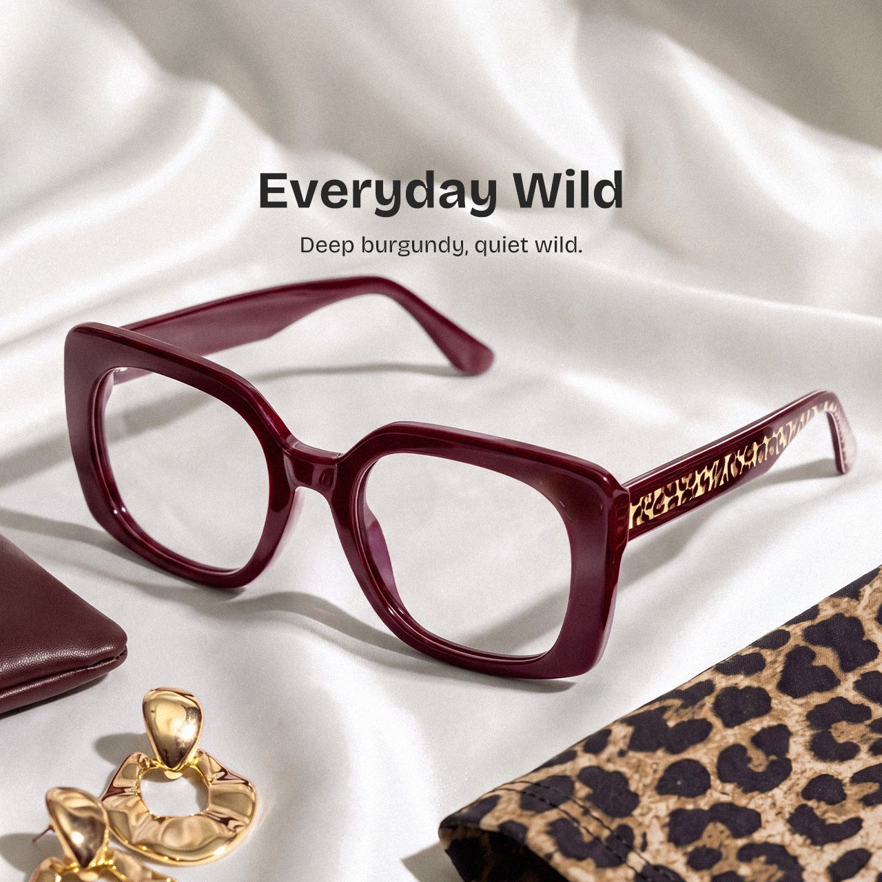 Natalie Red Square Glasses | ZEELOOL0