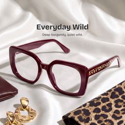 Natalie Red Square Glasses0
