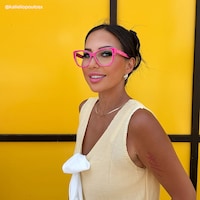Blaise Cat-Eye Pink Green Glasses7