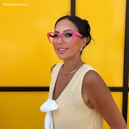 Blaise Cat-Eye Pink Green Glasses10