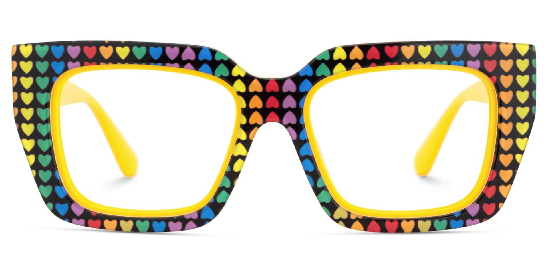 Kent Acetate Rainbow Frame Glasses with Square Shape | Zeelool1