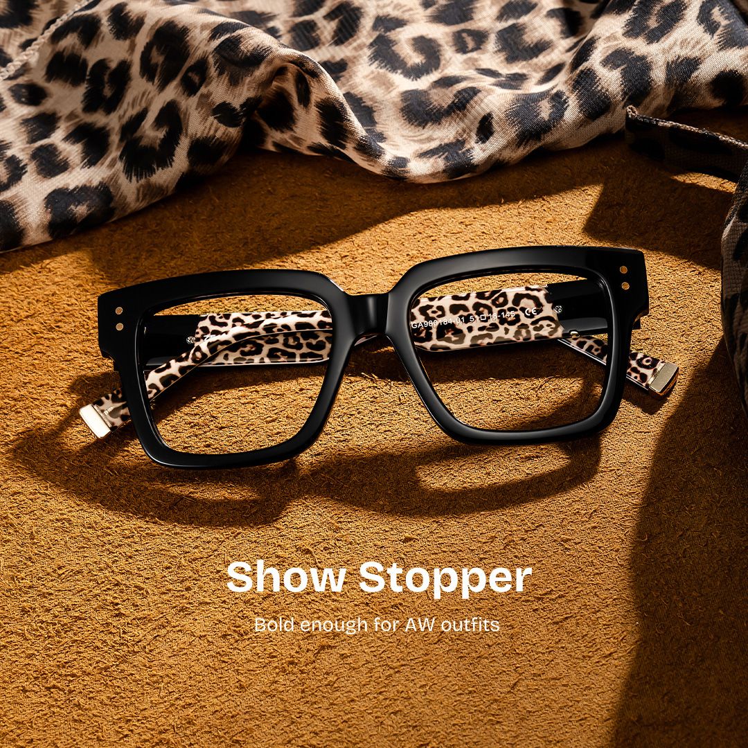 Caius Black Frame Glasses with Square Frame Online | ZEELOOL2