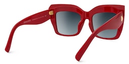 Alberta Cat Eye Red Sunglasses3