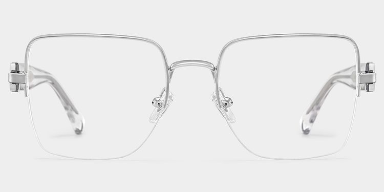 Lauren Square Silver Glasses