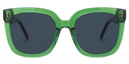 Ebony Square Green Glasses0