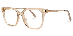 Jacqui Square Beige Glasses1