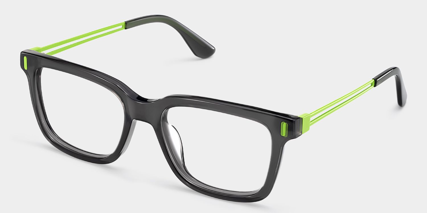 Axel Gray Frame Glasses with Rectangle Frame Online | ZEELOOL4