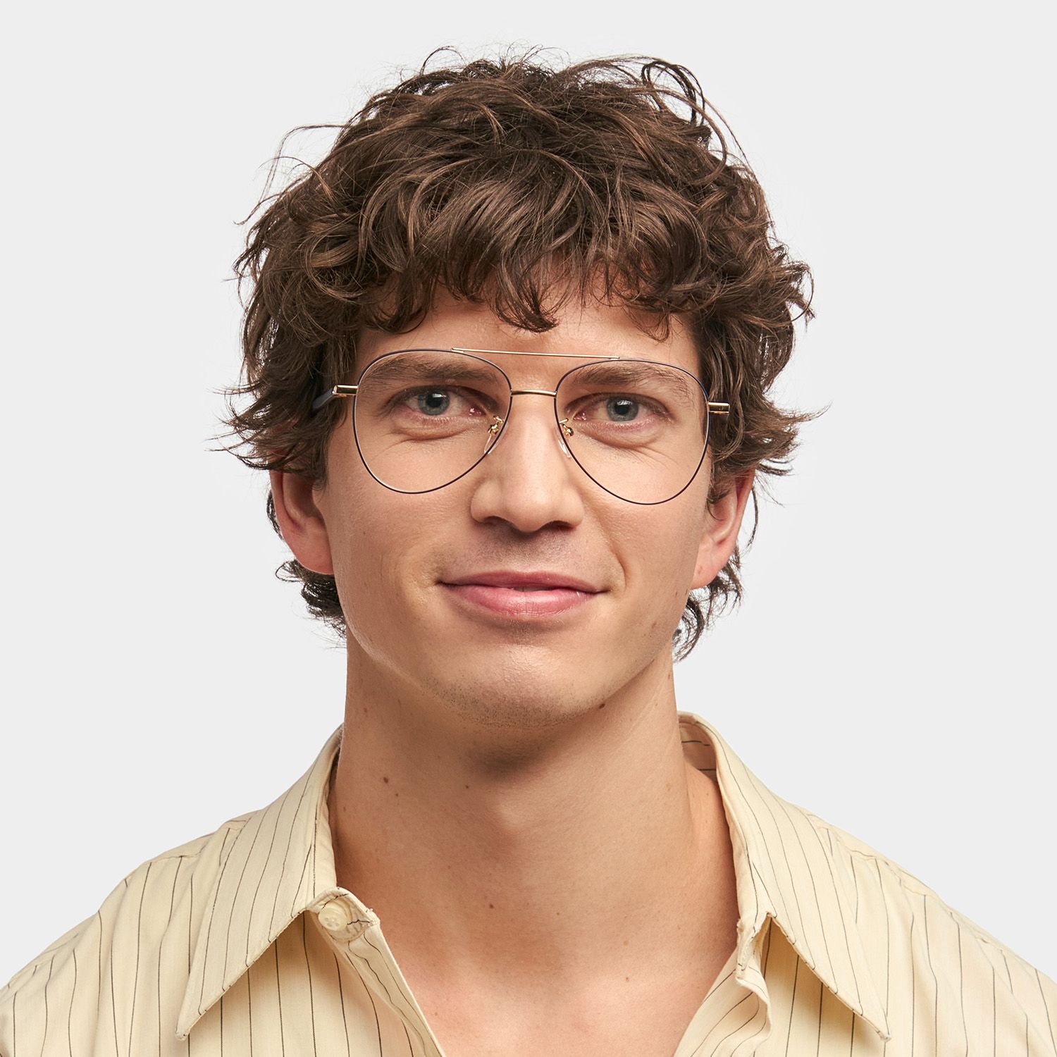 Paige Aviator Black-Gold Glasses | Zeelool Glasses0