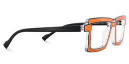 Zephyr Rectangle Orange Glasses4