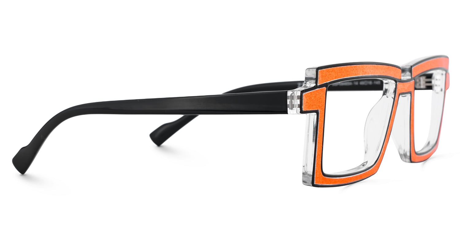 Zephyr Orange Glasses in Cyberpunk Style Eyeglasses4