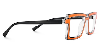 Zephyr Rectangle Orange Glasses4