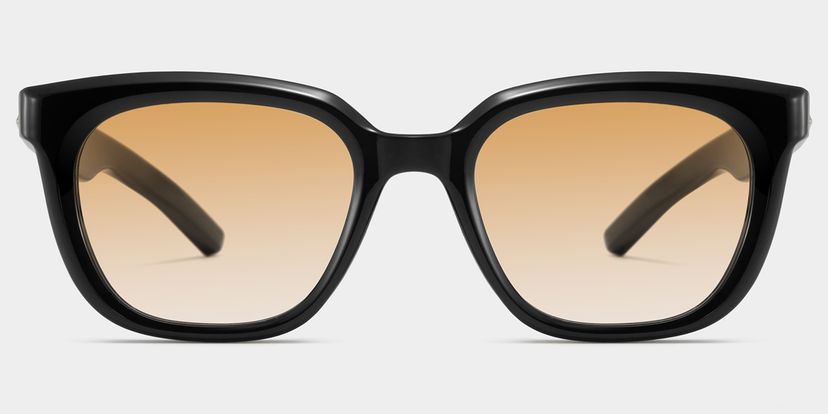Lyric Rectangle Black Polarized Sunglasses