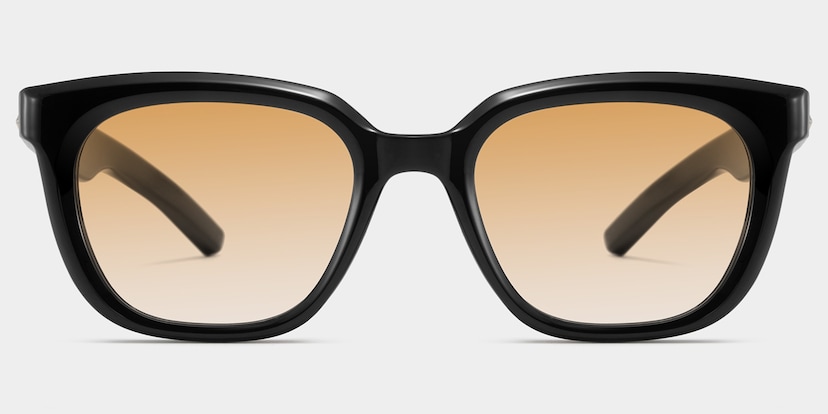 Lyric Rectangle Black Polarized Sunglasses