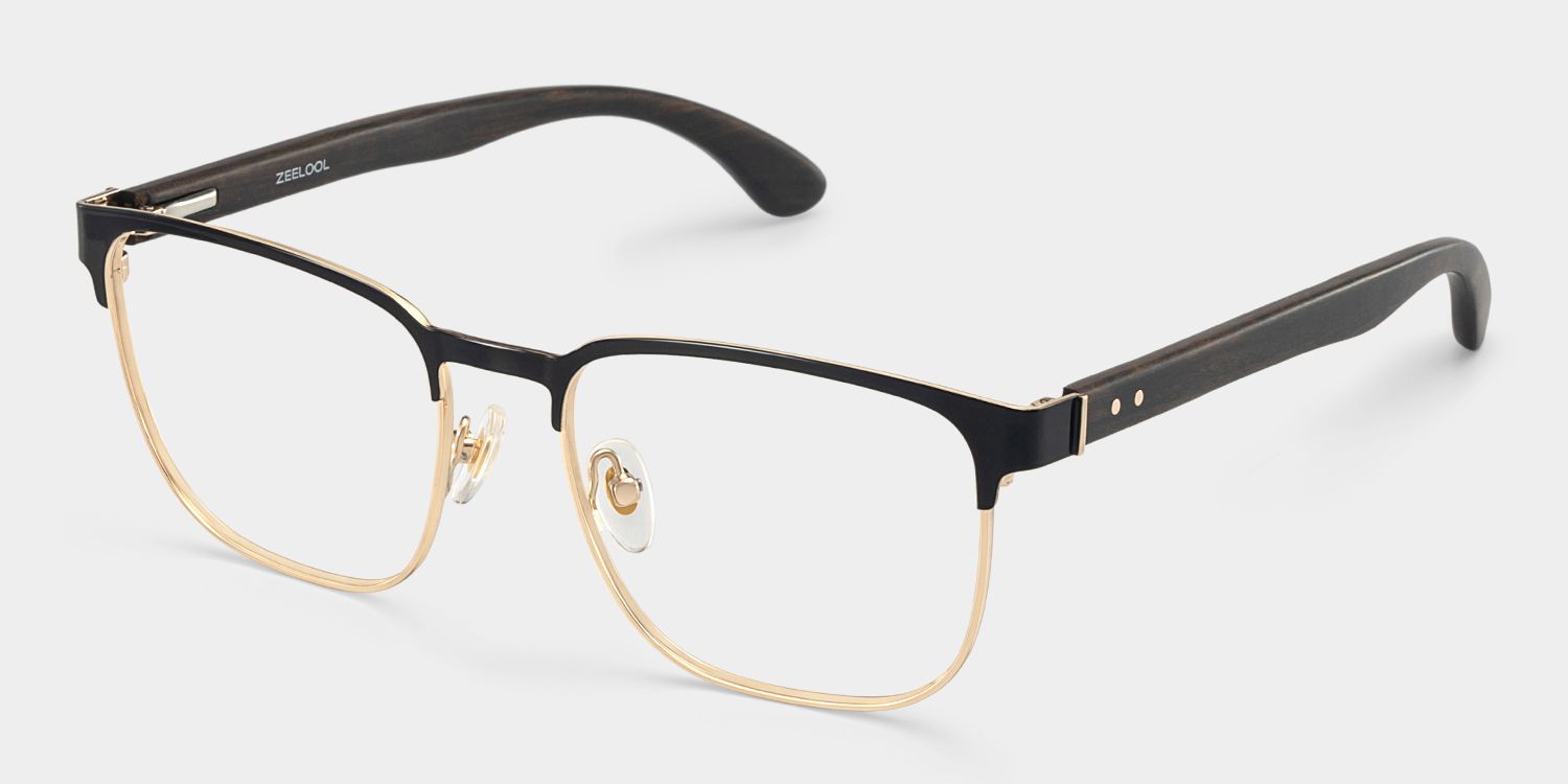 Luke black and gold browline glasses Online | ZEELOOL2