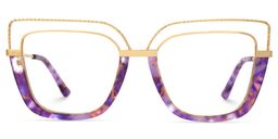 Ornella Cateye Purple Tortoise Glasses0