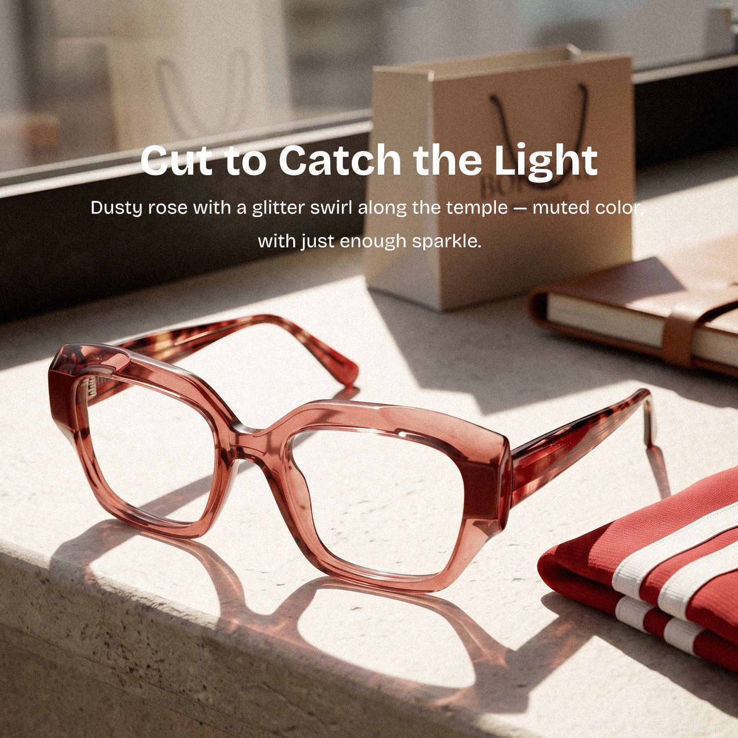 Sonnet Red Square Glasses | ZEELOOL0